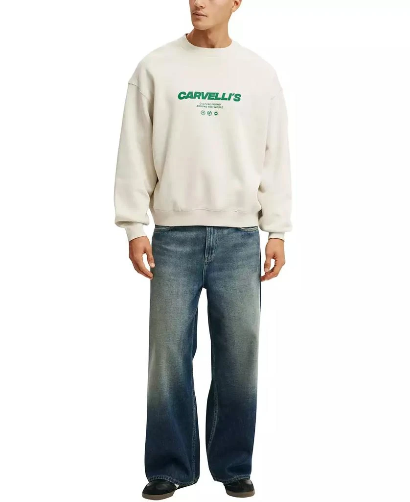 Cotton On Men's Box Fit Graphic Crew Sweater 4