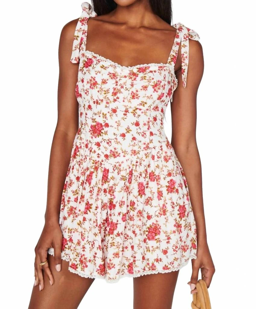 Show Me Your Mumu Regal Lattering Fit Romper In Southern Roses 2