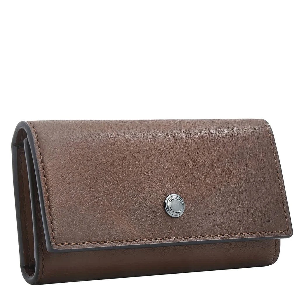 Coach Dark Saddle Leather 4 Ring Key Case 3