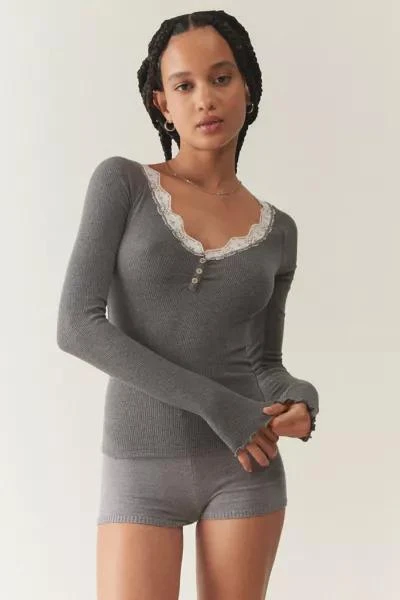 Out From Under Out From Under Diana Layering Lace-Trim Henley Top 3