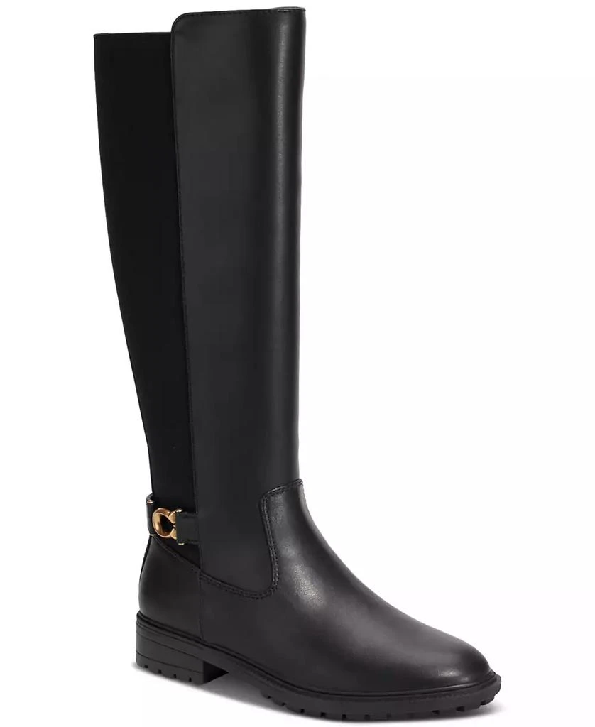 COACH Women's Faith Knee High Lug Sole Riding Boots 1