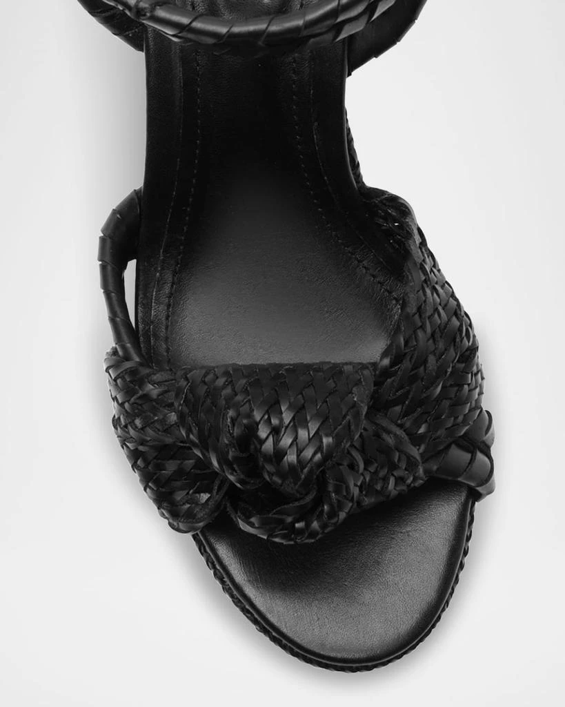 Schutz Khari Knotted Leather Ankle-Strap Platform Sandals 4
