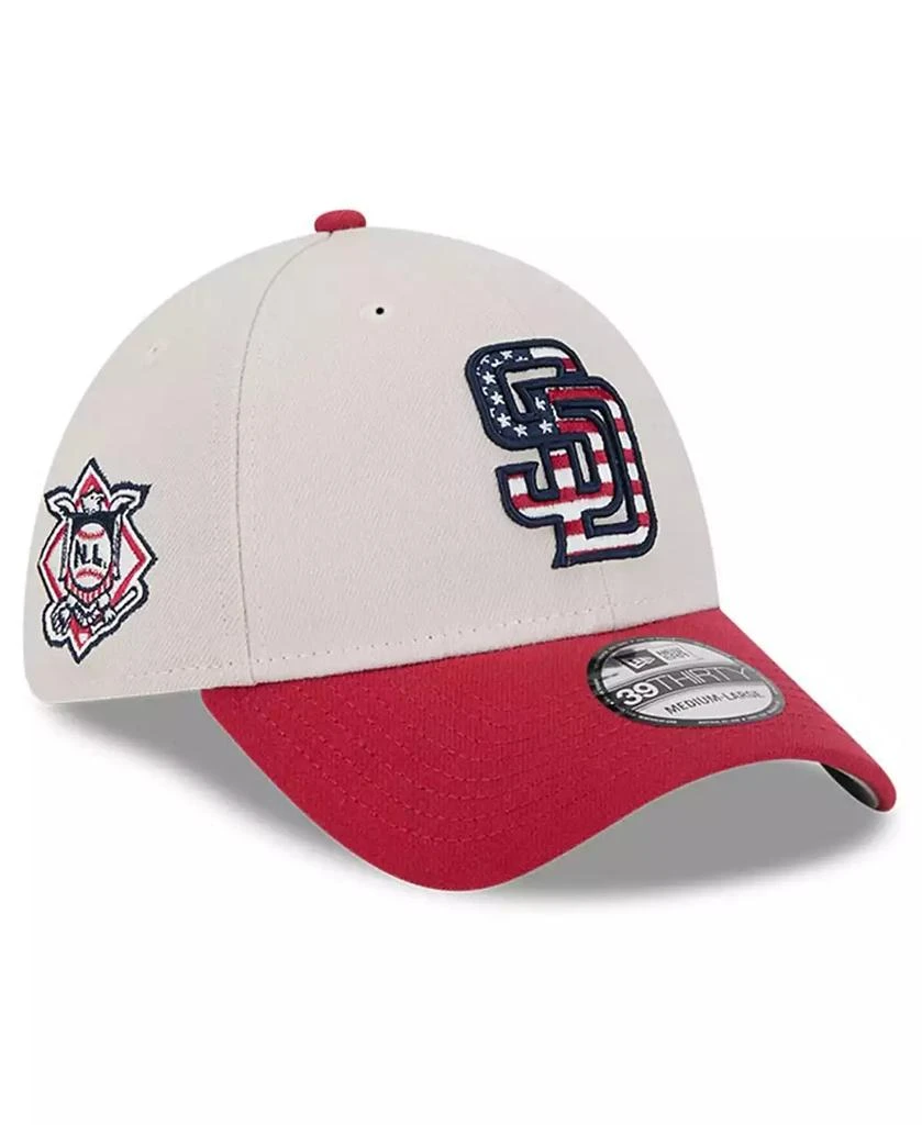 New Era Men's Red San Diego Padres 2024 Fourth of July 39THIRTY Flex Hat 1
