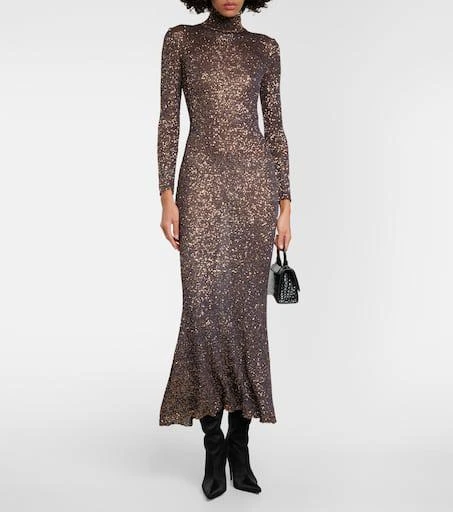 Balenciaga Sequined knitted maxi dress 2