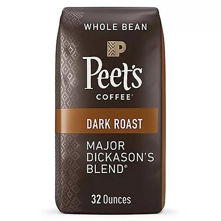 Peet's Coffee Peet's Coffee Dark Roast Whole Bean, Major Dickason's Blend, 32 oz.