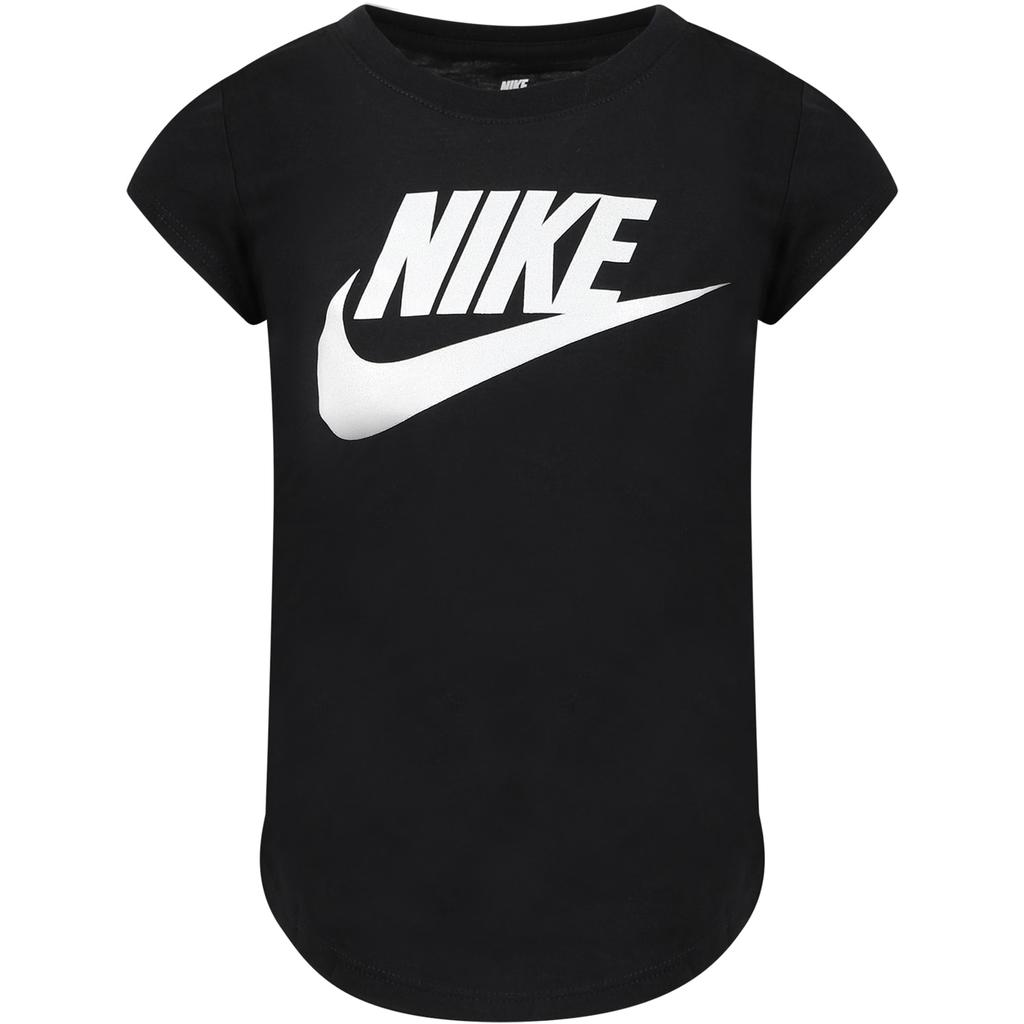 NIKE Black T-shirt For Girl With Logo