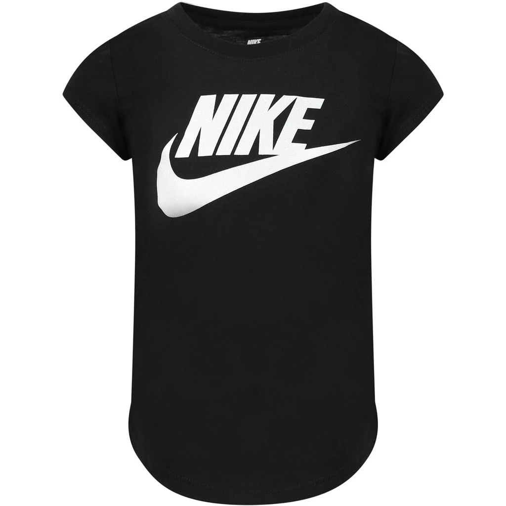 NIKE Black T-shirt For Girl With Logo 1
