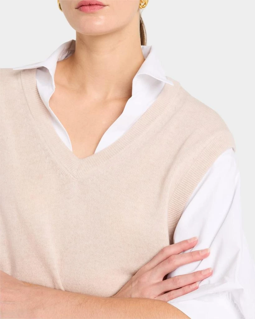 Brochu Walker Kate Layered Wool-Cashmere Shirt 5
