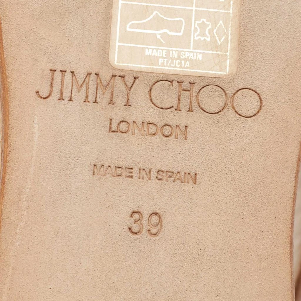 Jimmy Choo Jimmy Choo Brown Leather Athenia Wedge Sandals Size 39 8