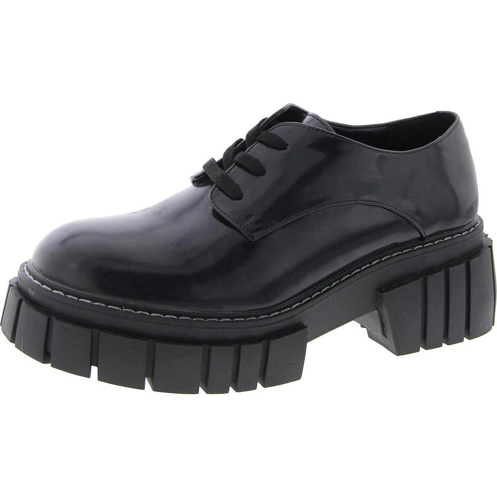 Steve Madden Delaney Womens Patent Wedge Loafers 1