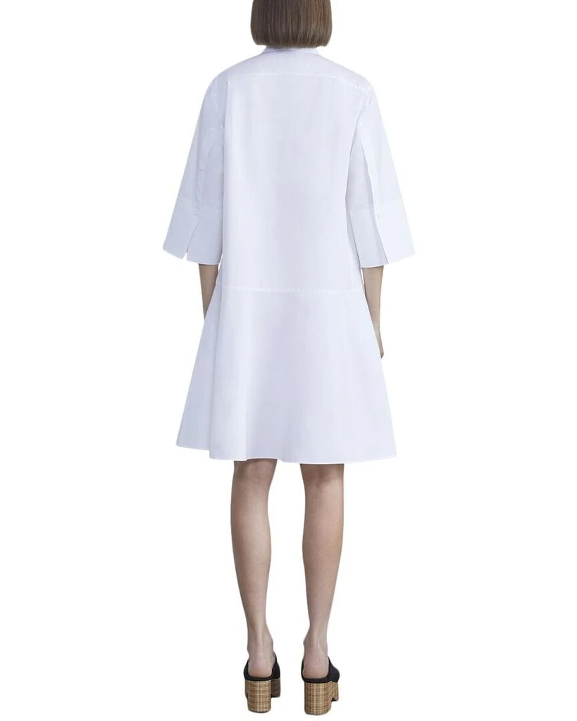white christmas dresses Cotton Poplin Strap Midi Dress in Dark Red – Roland Mouret main image 1