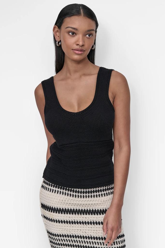 DKNY MIXED KNIT SWEATER TANK