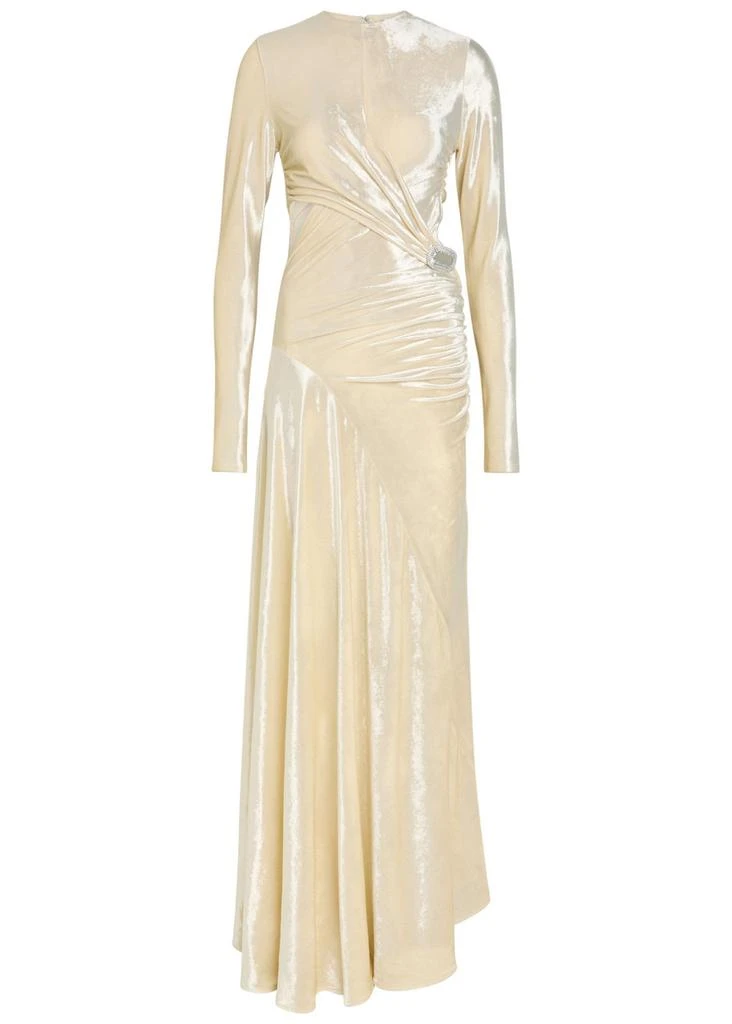 RABANNE Embellished velour gown