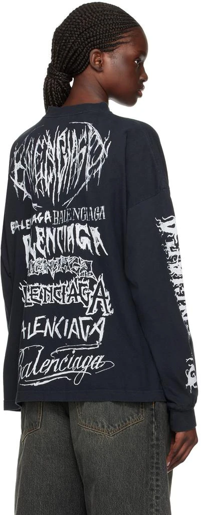 Balenciaga Black DIY Metal Long Sleeve T-Shirt 3