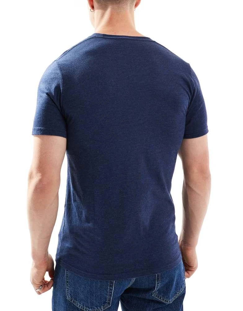 HOLLISTER Hollister 3 pack icon logo t-shirt in shades of blue marl 4