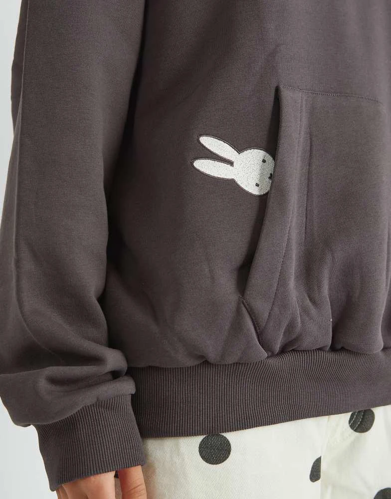 Skinnydip Skinnydip london miffy kite hoodie in grey 3