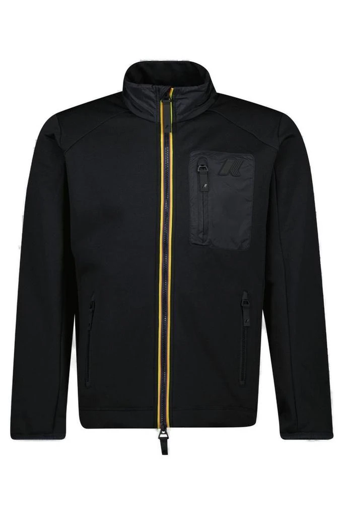 K-Way K-Way Logo Patch Zip-Up Jacket 1