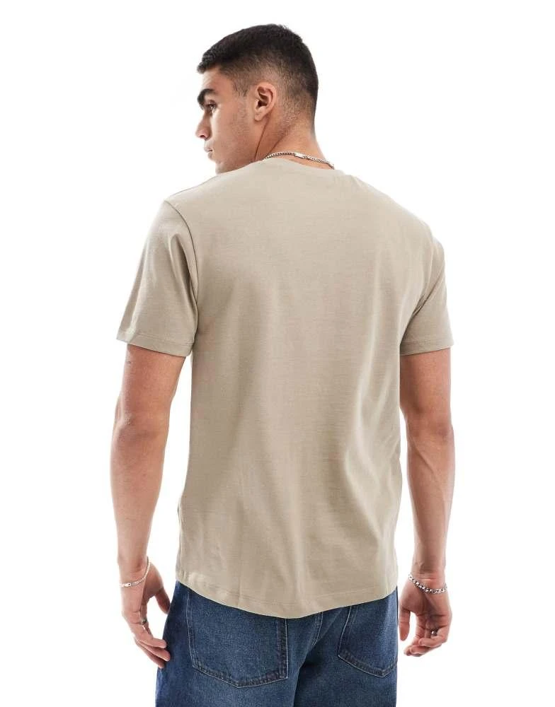 ASOS ASOS DESIGN heavyweight crew neck t-shirt 240gsm in stone 4