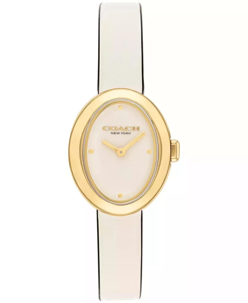 Coach Women's Chalk Sammy Leather Strap Watch 22.5mm 1