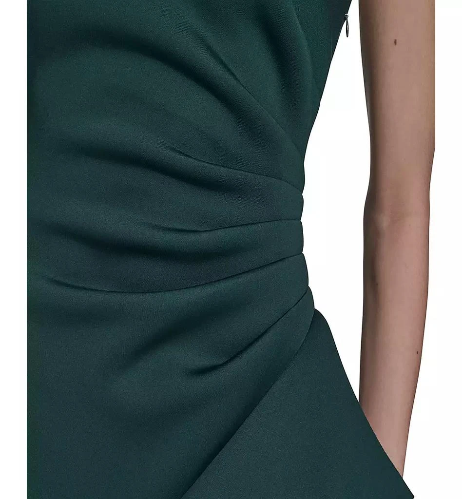 strapless open back dress Viking caftan Skadi, olive green, wool blend