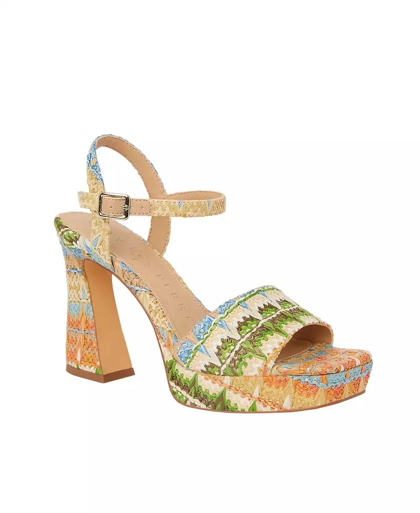 Katy Perry Women's Rainbow Raffia Square Toe Sandals 1