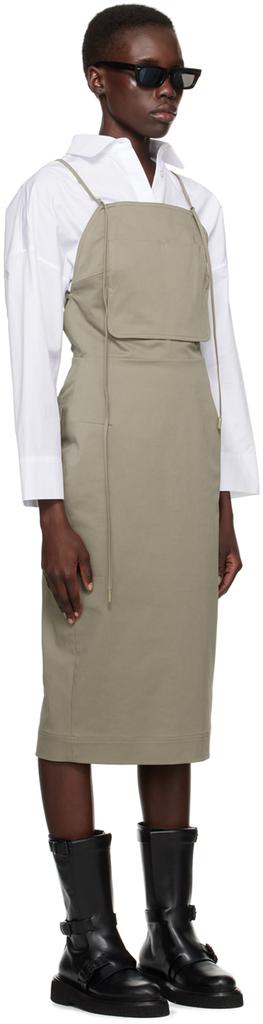 Max Mara Khaki Olivi Midi Dress