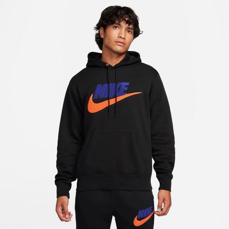  Men's Nike Club Fleece Chenille Futura Pullover Hoodie