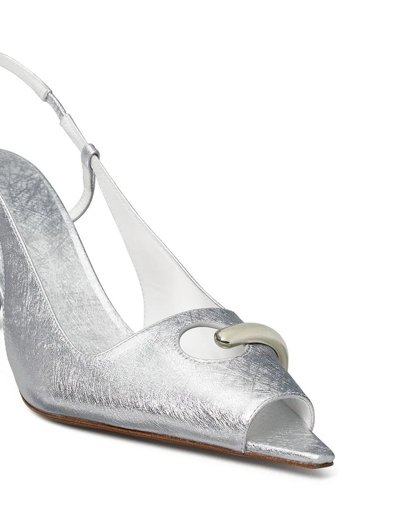 Tory Burch Women's Pierced Peep Toe Slingback Pumps 8