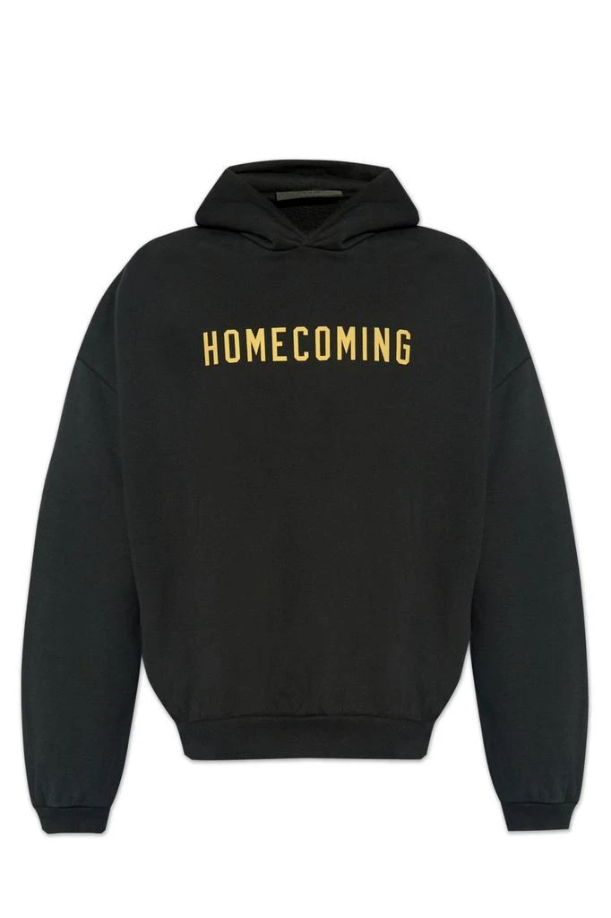 Essentials Fear Of God Essentials Slogan Printed Long Sleevd Hoodie 1