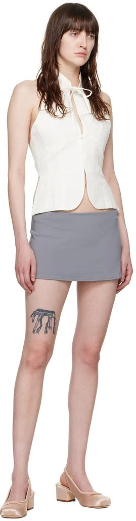 GUIZIO Gray Micro Miniskirt 4