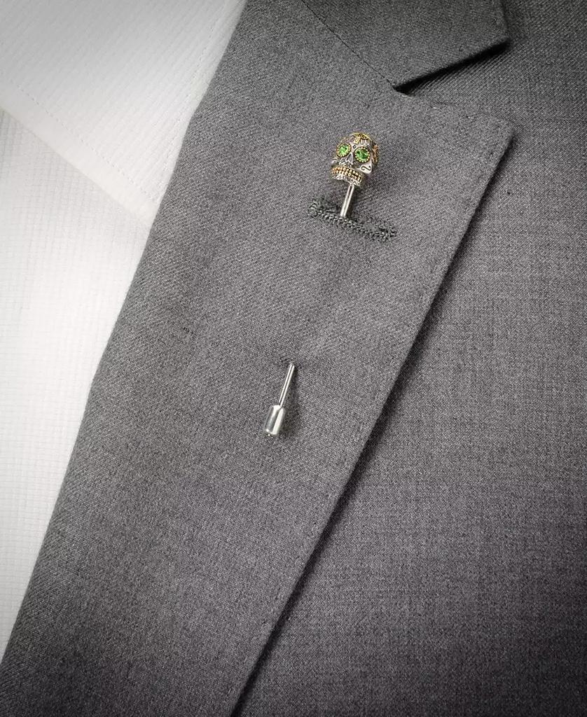 Ox and Bull Trading Co. Men's Sterling Silver Skull Stick Pin