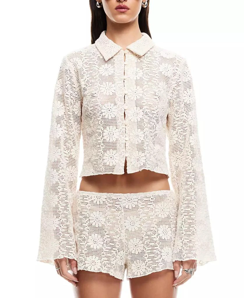 Lioness Women's Cotton Lace Babydoll Top 1