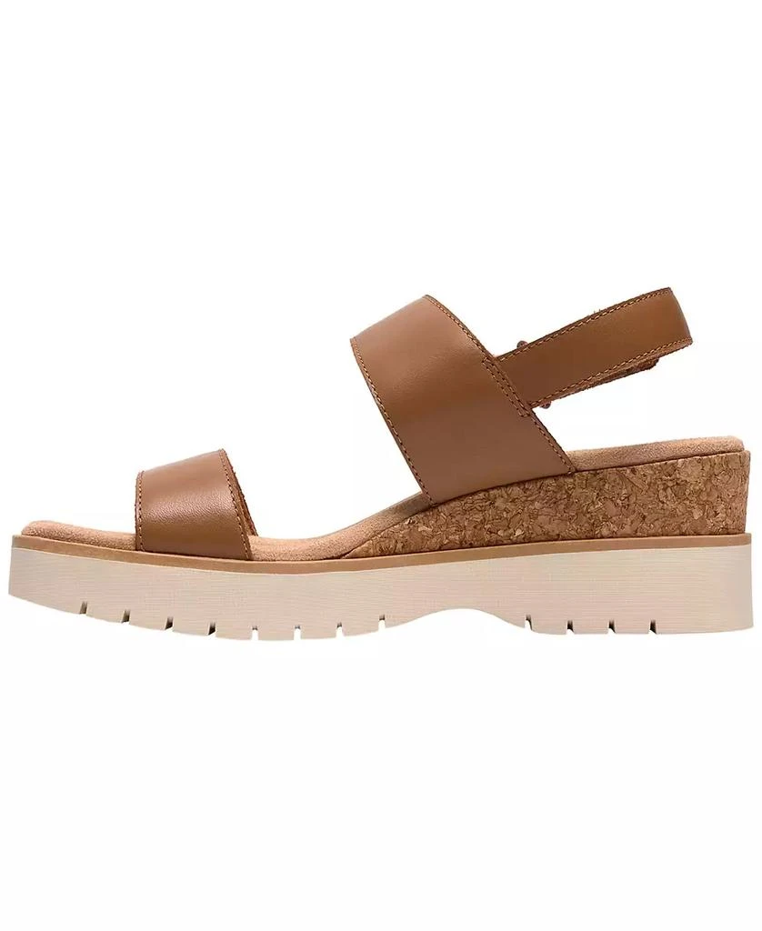 Clarks Women's Diaz Rose Round Toe Wedge Sandals 8