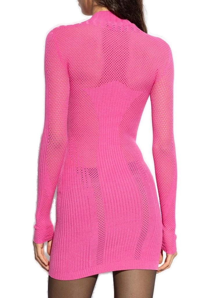 knee length dresses for ladies Bianca Rachele Distressed Mesh Long Sleeve Mini Dress main image 1