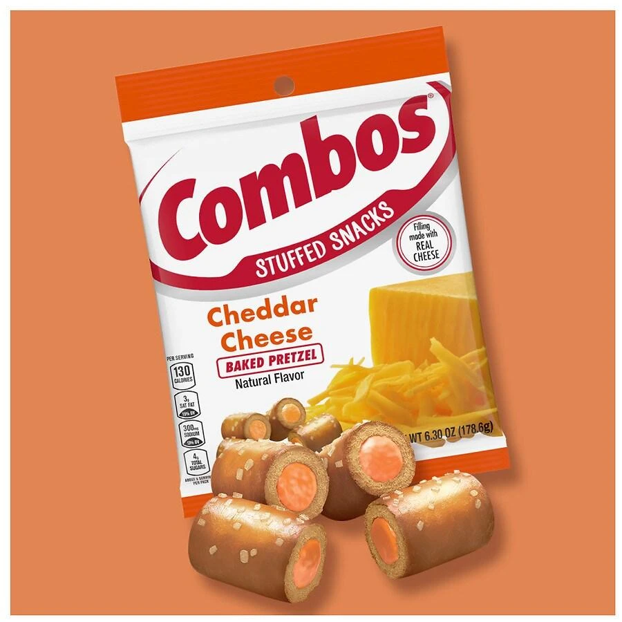 Combos Stuffed Cheddar Cheese Baked Pretzel Snacks 2