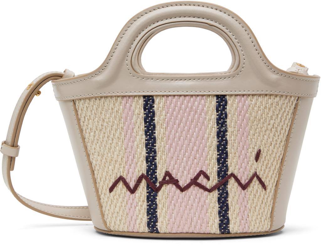 Shop Off-White & Gray Tropicalia Micro Tote on Sale at