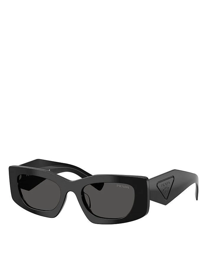 Prada Geometric Logo Acetate & Plastic Rectangle Sunglasses  display picture 1