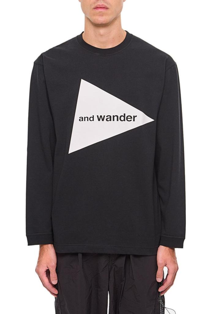 And Wander And Wander Logo Printed Crewneck T-Shirt