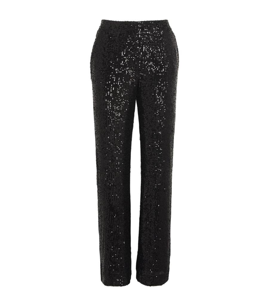 Claudie Pierlot Sequin-Embellished Straight Trousers