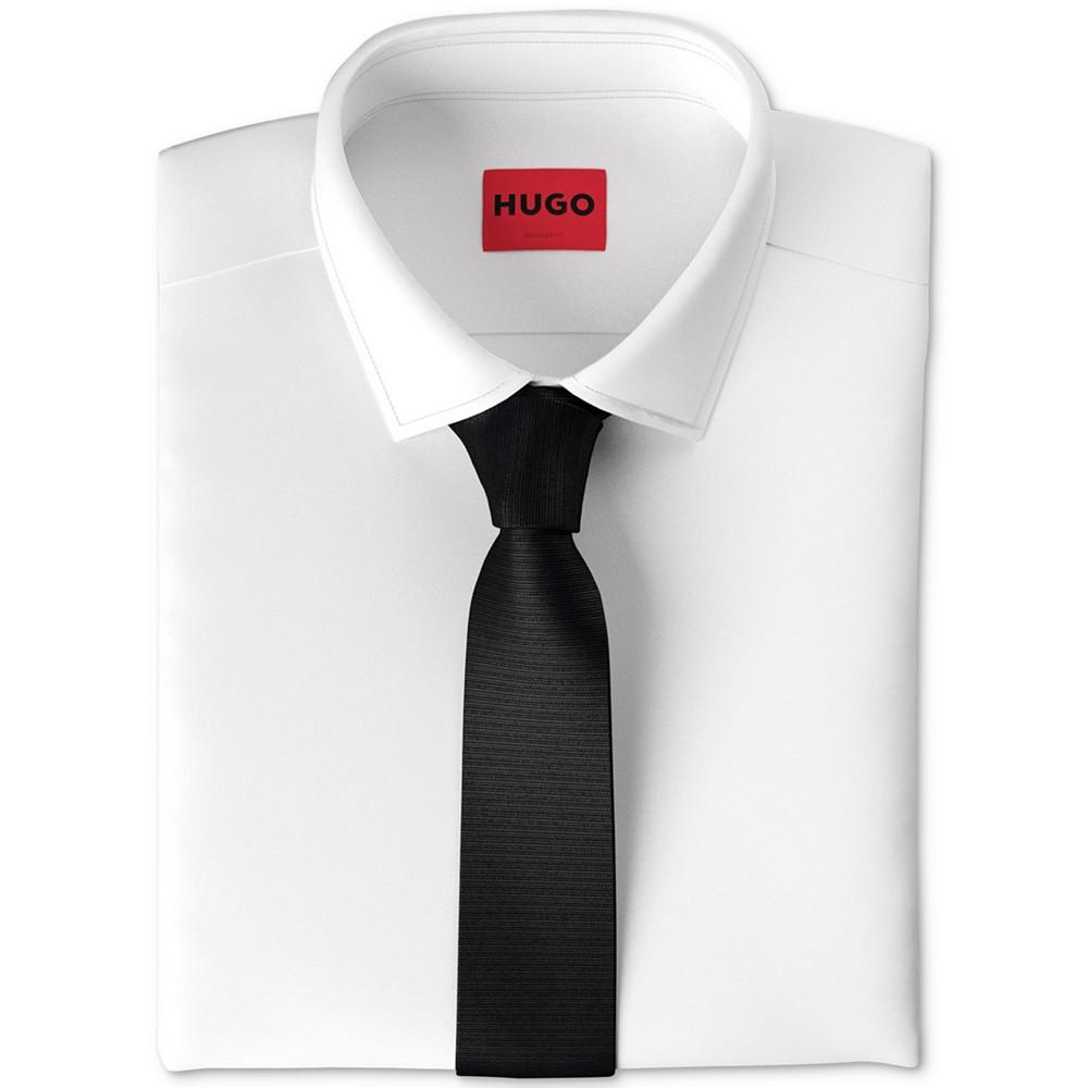 Hugo Boss Men's Ribbed Silk Skinny Tie