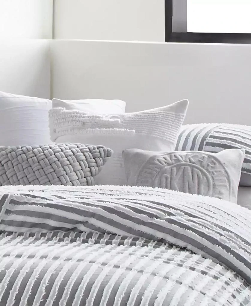 DKNY Textured Stripe Decorative Pillow, 20" x 20" 5