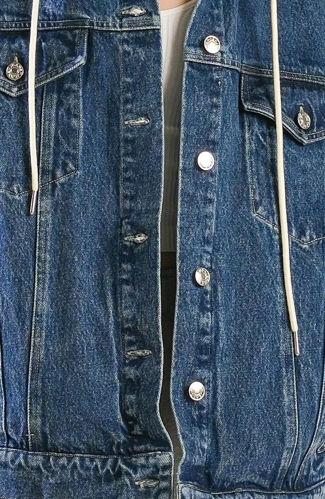 FREEMARKET Hooded Washed Denim Jacket 3