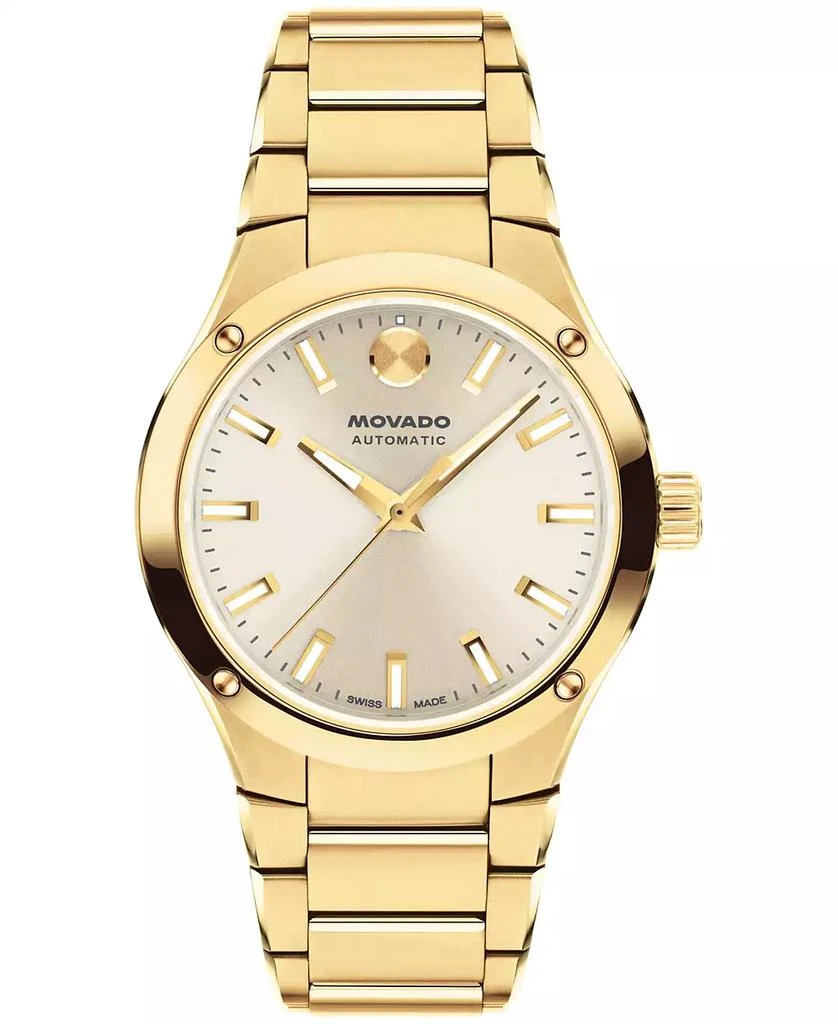 Movado Women's Museum Imperiale Swiss Automatic Light Yellow PVD Steel Watch, 33mm 1