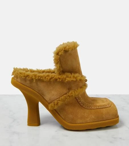 Burberry EKD shearling-lined suede mules 6