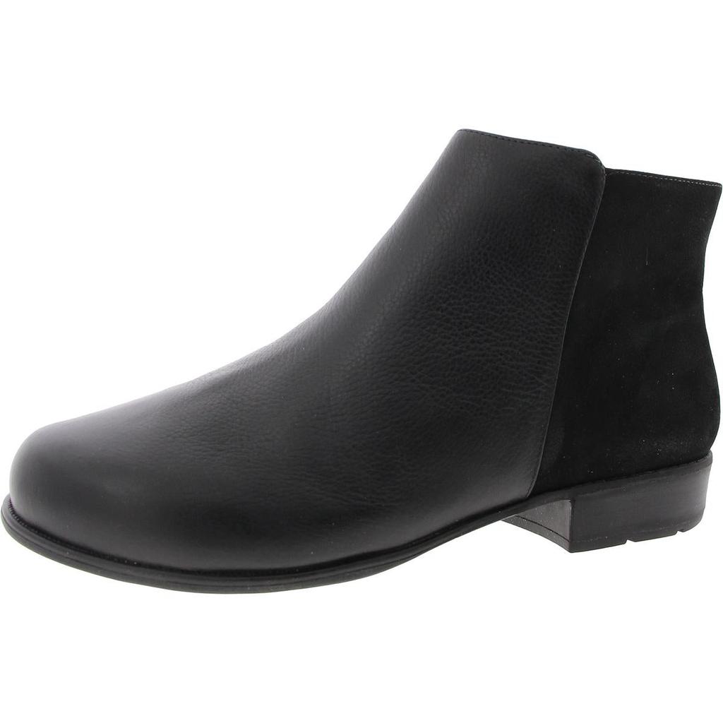 Walking Cradles Womens Zipper Leather Ankle Boots