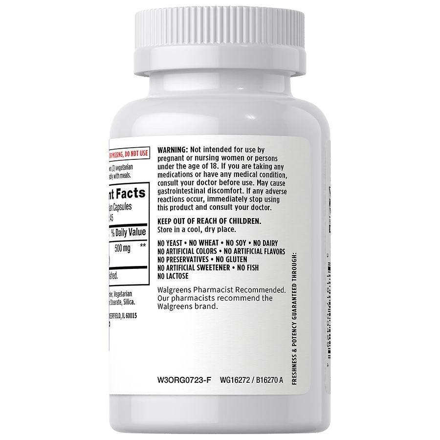 Walgreens Berberine HCI 500 mg Capsules 2