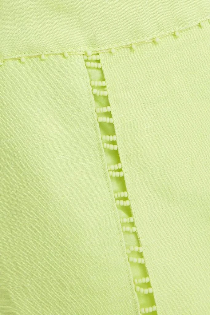 Aje Lucie bead-embellished linen-blend shorts 4