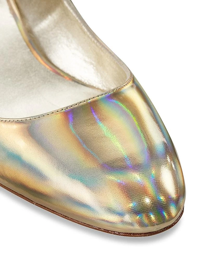 Stuart Weitzman Vivienne 35MM Metallic Leather Mary Jane Pumps 7