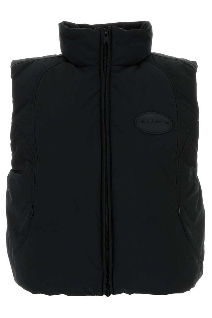 【Alexander Wang】Puffer Vest with Logo Patch Alexander Wang Puffer Vest With Logo Patch in Black | Lyst