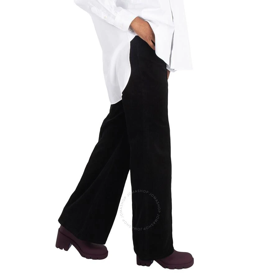 Ralph Lauren Black Pintucked Corduroy Flared Trousers 2